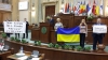 Protest cu deputaţi ucraineni în Parlamentul României, în timpul discursului lui Serghei Narîşkin (VIDEO)