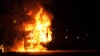 Pompierii, în alertă. Un autocamion încărcat cu motorină a luat foc la Ialoveni (VIDEO)