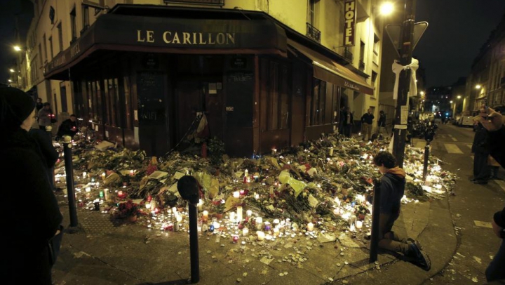 Teroare în Paris! MOMENTUL în care teroriştii deschid focul asupra unei pizzerii (VIDEO 18+)