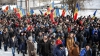 Protestatarii au făcut presiuni la televiziunea naţională (FOTOREPORT)