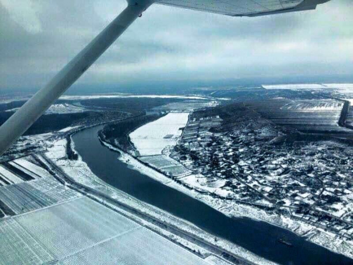 Splendoarea iernii la Orheiul Vechi. Imagini de la înălţimea zborului de pasăre (FOTO)