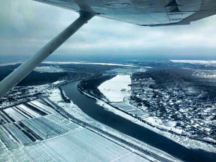 Splendoarea iernii la Orheiul Vechi. Imagini de la înălţimea zborului de pasăre (FOTO)