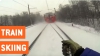AMEŢITOR: Un tânăr s-a agăţat de un tren şi face senzaţie. CLIPUL VIDEO este înfricoşător