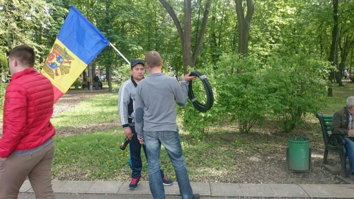 FOTO/VIDEO Câte persoane participă la protestul organizat de Partidul "Platforma DA" în PMAN