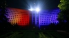 Culorile Europei şi Moldovei au făcut show de lumini pe edificiul Forului Legislativ (GALERIE FOTO)