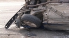 Mister la Telecentru: O maşină răsturnată în mijlocului drumului a dat bătăi de cap poliţiştilor