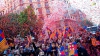 Mii de fani ai Barcelonei au sărbătorit pe străzi câștigarea titlului de campioană a Spaniei la fotbal