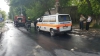 INCIDENT GROAZNIC în Capitală! O ambulanţă a luat foc în mers (FOTO/VIDEO)