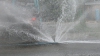 Un "gheizer" s-a format în apropierea de centrul Capitalei. O ţeavă cu apă caldă s-a spart (VIDEO)