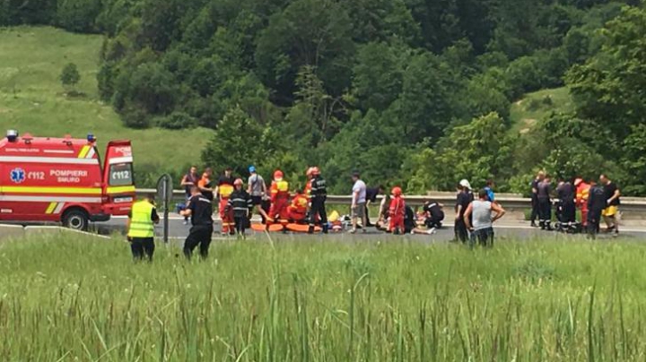 PRIMELE IMAGINI de la accidentul din Braşov (VIDEO)