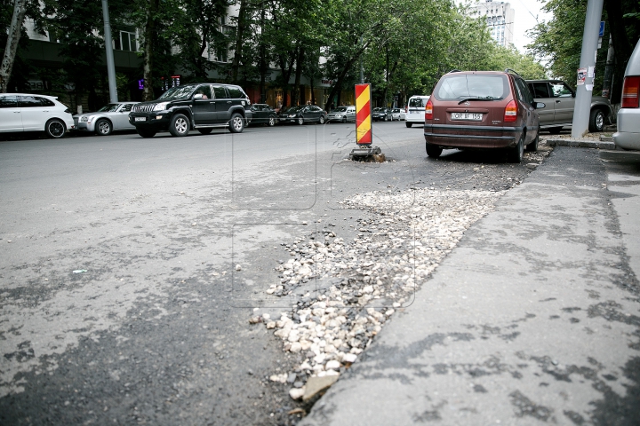 Cum arată unele tronsoane de drum de pe Bulevardul Ștefan cel Mare după reparații (FOTOREPORT)