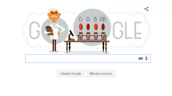 Google îl omagiază pe Karl Landsteiner, creatorul clasificării grupelor sanguine