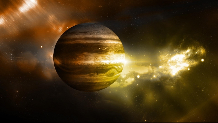 FENOMEN SPECTACULOS! Imaginea surprinsă deasupra planetei Jupiter (FOTO)