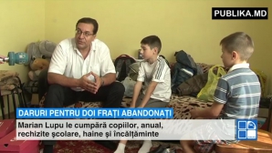 Bucurie pentru doi fraţi abandonaţi de mamă. Surpriza făcută de Marian Lupu în ajun de 1 septembrie