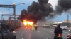 Un autocar cu pasageri a luat foc din mers: Trei oameni s-au intoxicat cu fum (VIDEO)