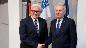 Miniștrii de Externe ai Franței și Germaniei, primii oficiali europeni, care efectuează o vizită în Donbass
