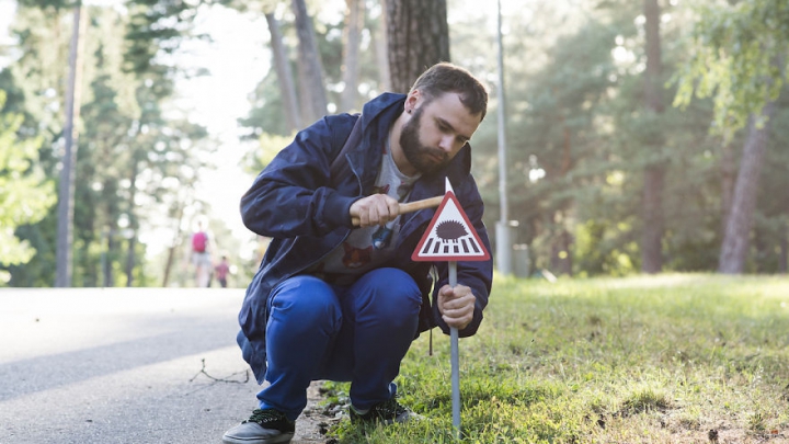 Ce drăguţ! În capitala Lituaniei au fost instalate marcaje rutiere pentru fraţii noştri mai mici (FOTO)