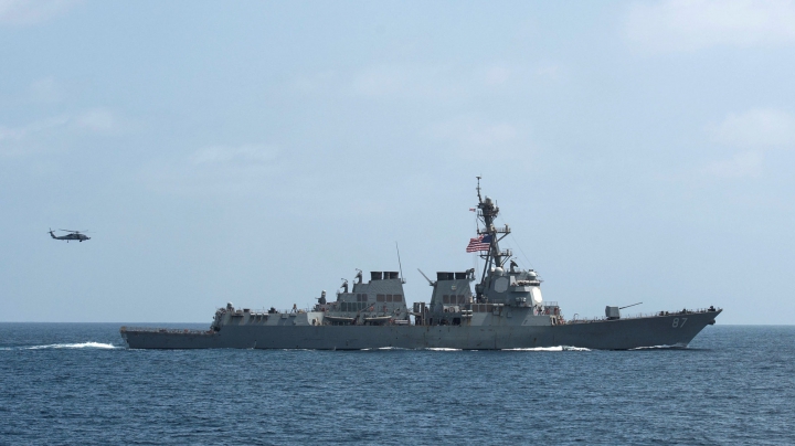 Distrugătorul american USS Mason a fost din nou ținta unor atacuri cu rachete din Yemen