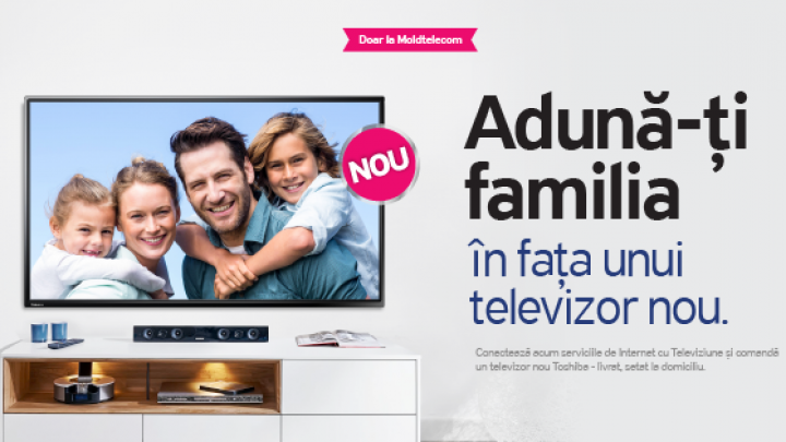 (P) Maximum utilitate și comoditate: Internet, Televiziune Digitală IPTV și un televizor performant de la Moldtelecom, în oferta unică pe piață