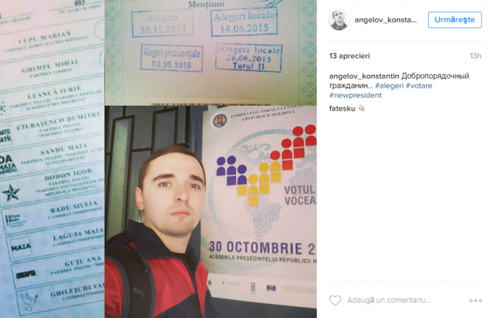 Cum au fost văzute alegerile prezidenţiale din Moldova pe Instagram (FOTO)