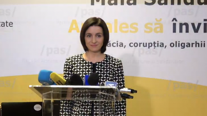 Maia Sandu: "Astăzi am făcut un prim pas spre victorie. Vă aştept în turul II"