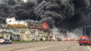 INCENDIU DEVASTATOR! Un depozit plin cu maşini, bărci şi utilaje de pescuit A ARS ÎN ÎNTREGIME (VIDEO)