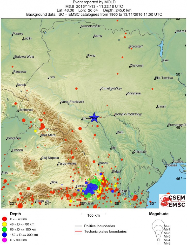 CUTREMUR în nordul Moldovei! Ce intensitate a avut seismul