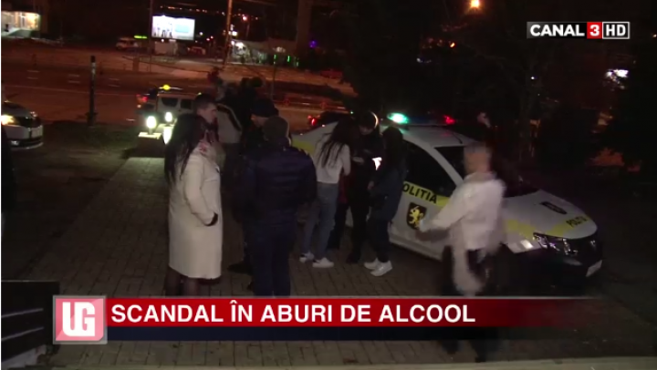 SCANDAL în aburi de alcool la Ciocana. Doar poliţia i-a putut linişti pe trei tineri petrecăreţi (VIDEO)