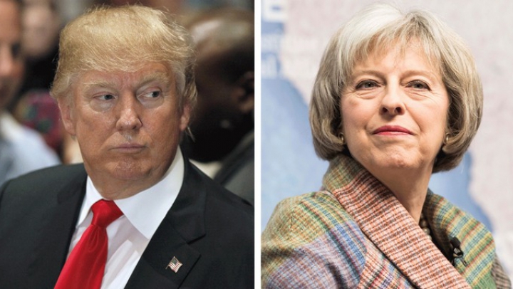 Donald Trump a invitat-o pe Theresa May să efectueze cât mai curând o vizită în SUA