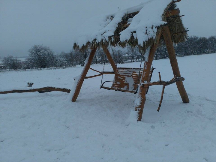 NINGE CA ÎN POVESTE! Iarna a creat UN PEISAJ SPECTACULOS la Briceni (GALERIE FOTO)