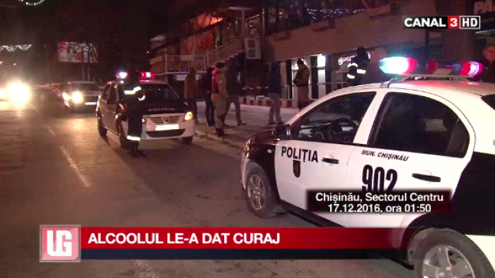 SCANDALAGII CHERCHELIŢI într-un local din Capitală! Doar Poliţia i-a putut linişti (VIDEO)