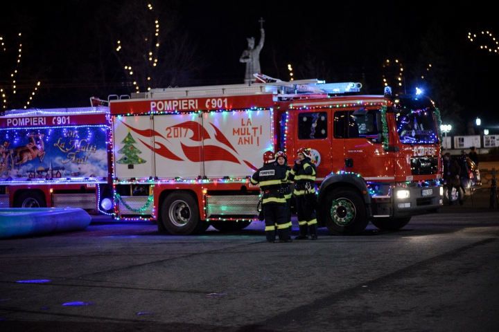 "Caravana pompierilor": Campanie de prevenire a incendiilor în perioada sărbătorilor de iarnă (FOTOREPORT)