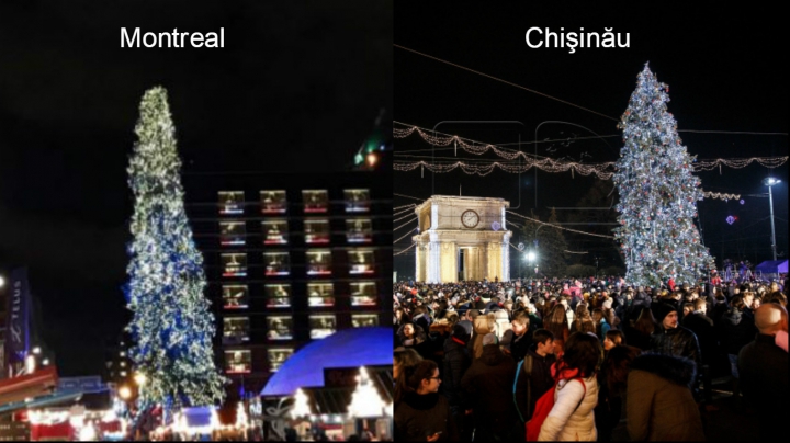 Nu îţi place Pomul de Crăciun din PMAN? Vei rămâne ŞOCAT să vezi cum arată cel din Montreal (FOTO)