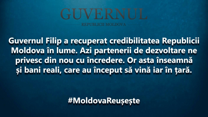 GALERIE FOTO. Activitatea Guvernului Filip după un an de la învestire, văzută pe rețelele de socializare: #MoldovaReușește