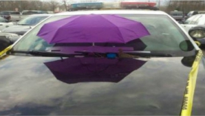 De-a dreptul INCREDIBIL! Motivul pentru care polițiștii de patrulare au pus o umbrelă pe parbrizul maşinii (FOTO)