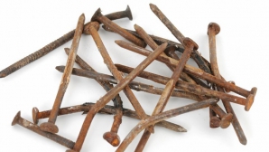 Record INCREDIBIL! Un bărbat a bătut CU FRUNTEA 28 de cuie într-o scândură în doar două minute