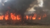 INCENDIU DEVASTATOR la o gară din Timişoara! Mai multe vagoane au fost cuprinse de flăcări (FOTO/VIDEO)