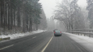 Ninge la munte! Imagini surprinse de martori oculari (VIDEO)