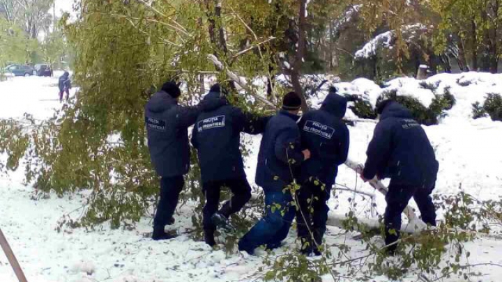 Polițiștii de frontieră, implicați în prevenirea efectelor create de condițiile meteorologice din țară (GALERIE FOTO)