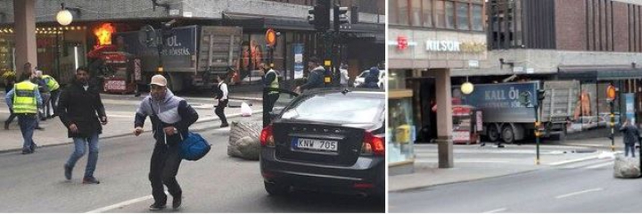 Un camion a intrat în mulţime la Stockholm. Trei morţi şi opt răniţi. O persoană a fost arestată (FOTO/VIDEO)