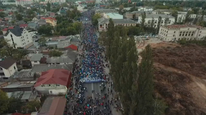 IMAGINI FILMATE CU DRONA! 25.000 de oameni la marşul organizat de PDM: E un prilej de a ne unifica