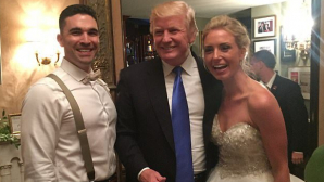 SURPRIZĂ DE PROPORŢII pentru un cuplu. La nunţa lor și-a făcut apariția președintele Donald Trump