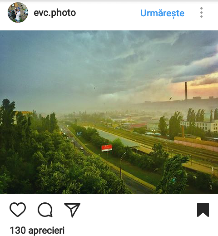 "Frumusețea" furtunii evidențiată în câteva imagini de pe instagram