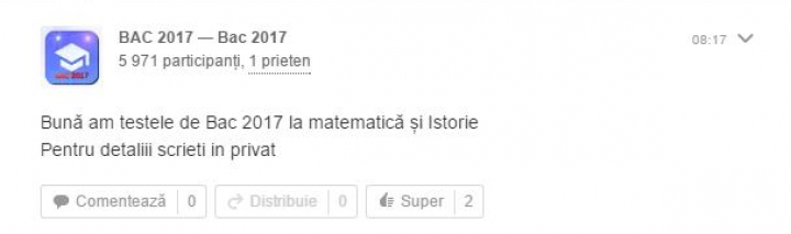 BAC 2017, afacere de sezon. Testul la limba engleză, disponibil pe Internet (FOTO)