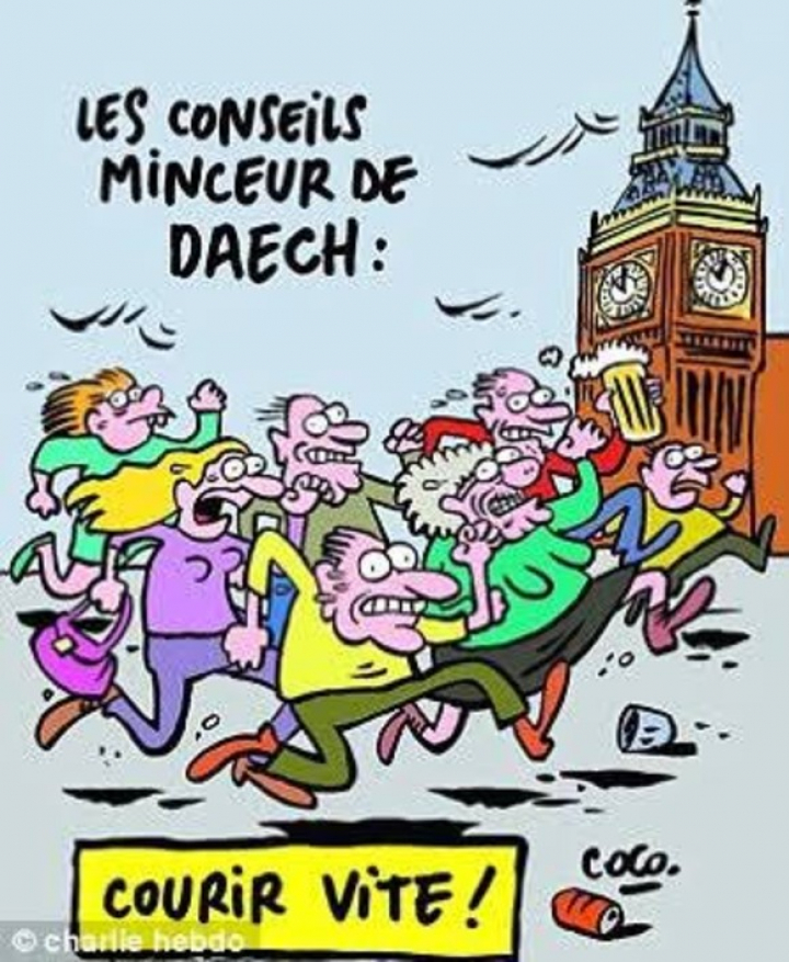 SCANDALOS! Charlie Hebdo a stârnit revolte după publicarea unei caricaturi cu victimele atacului de la Londra (FOTO)