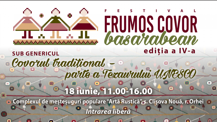 Cele mai frumoase covoare moştenite din strămoşi vor fi expuse la festivalul "Frumos Covor Basarabean"