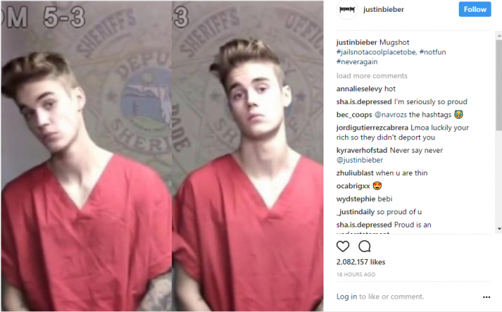 Primele imagini cu Justin Bieber la închisoare