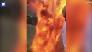 NO COMMENT: Prietenii l-au împroşcat cu scorţişoară. Ce a urmat e ÎNGROZITOR. VIDEO CU PUTERNIC IMPACT EMOŢIONAL