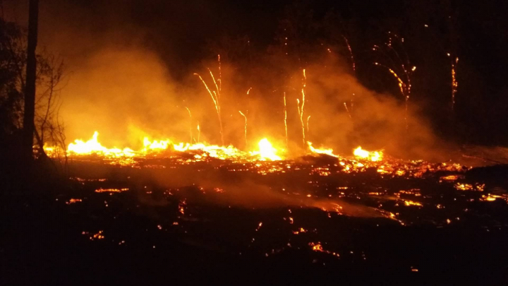 INCENDIU puternic la cimitirul Sfântul Lazăr!  Au ars 100 de metri cubi de lemn colectat în urma intemperiei din aprilie