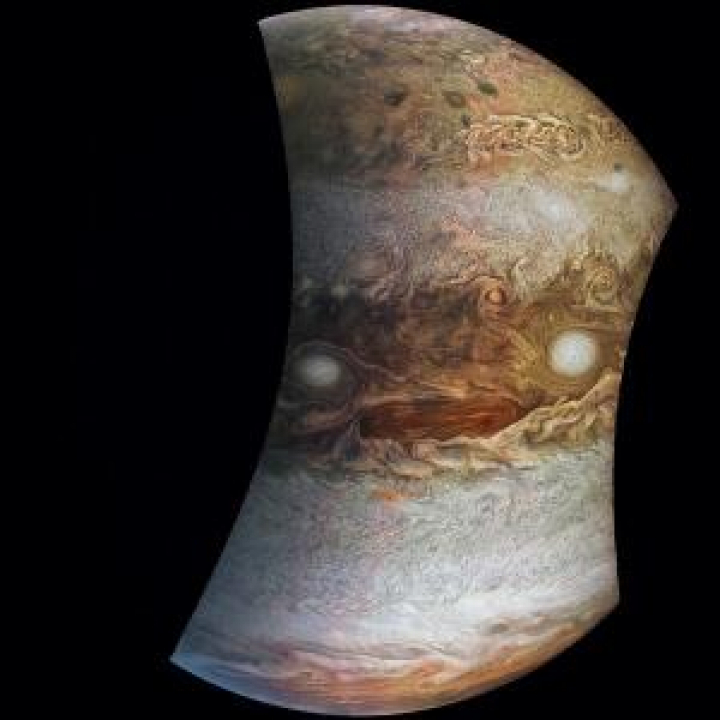 "Emoticonul" Jupiter. Ce imagine spectaculoasă au surprins cei de la NASA 